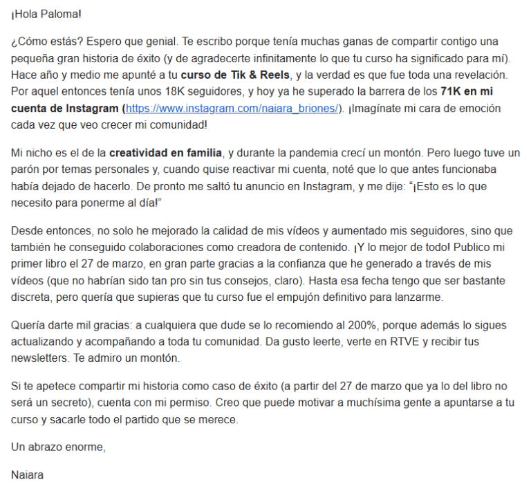 Testimonio Naiara Briones
